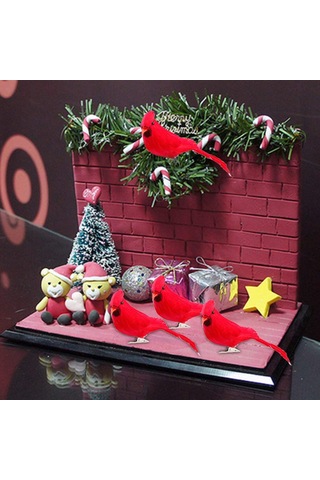 Monyee 14cm Köpük Ve Tüy Simülasyon Kuşu, Ev Bahçe Dekorasyonu, Fotoğraf Props, 12 Adet Paket Kırmızı