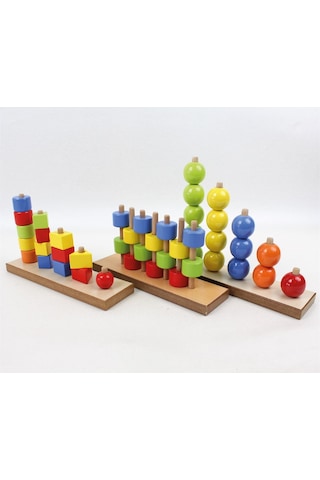 Şekilleri Ve Renkleri Öğreniyorum Ahşap Akıl Ve Zeka Oyunları Set