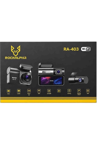 Rockalpha Ra-403 Araç Kayıt Kamerası 3 Kameralı 4k+1k+2k Sencan Sound