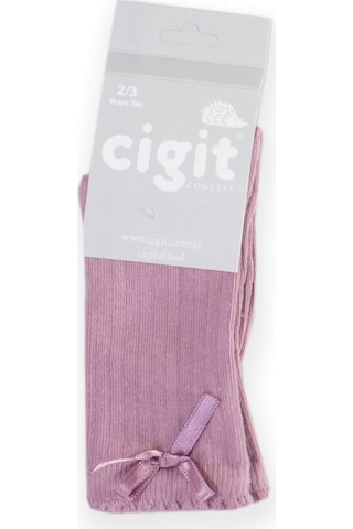 Cigit Çocuk Diz Altı Kız Çorap 2-9 Yaş Gül Kurusu Gül Kurusu