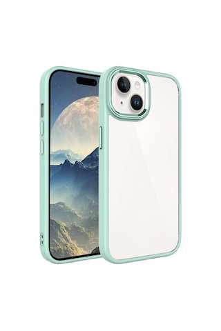 Apple Uyumlu iPhone 15 Plus Zore Krom Kılıf-yeşil Yeşil