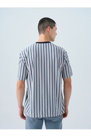 Loose Fit Erkek Tshirt K.kol Mavi
