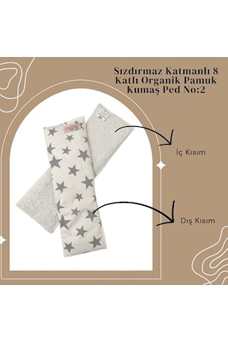 8 Katlı Yıkanabilir Bebek Pedi Gri Yıldızlı 2 Numara 8 Katlı Yıkanabilir Bebek Pedi Gri Yıldızlı 2 Numara