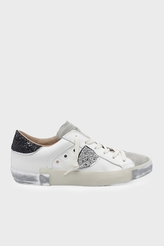 Philippe Model Sim Detaylı Deri Sneaker Ayakkabı Bayan Ayakkabı Prldvg09 Beyaz-gri-siyah