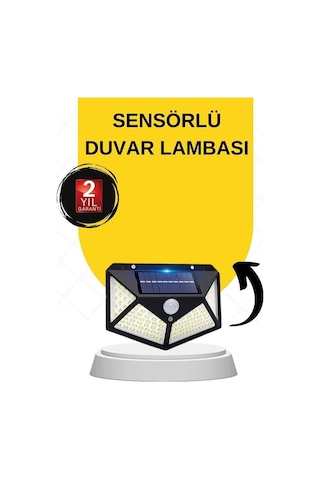 Sensörlü Güneş Enerjili Duvar Lambası Renkli