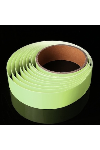 Novahub Yeşil Işıklı Bant Duvar Stickerı, 5cm X 10m, Karanlıkta Parlayan Fotolüminesan Bant