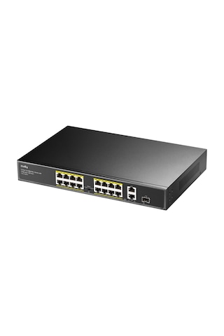 Cudy FS1018PS1 16 Port 10/100mbps 200 W Poe+ 2 Gigabit Uplink Portlu Sfp Vlan Cctv Sfp Switch