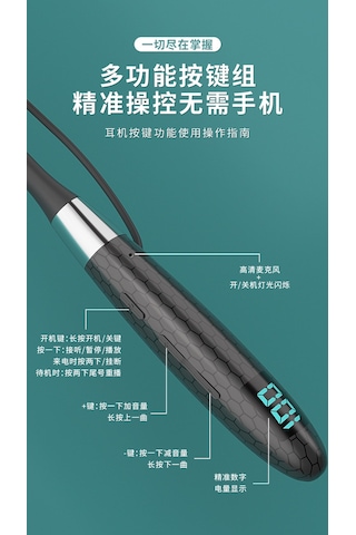 Aurora Boyunasılı Mavi Kulaklık, Ultra Uzun Pilömrü, Yüksek Pil, Spor, Gürtü Azaltma