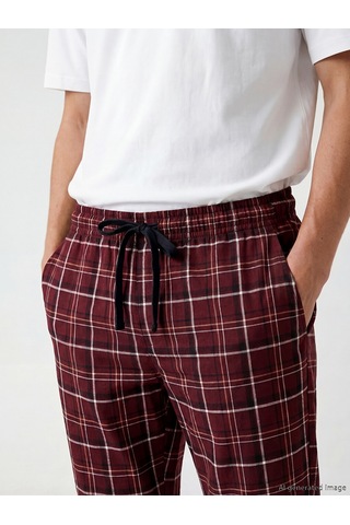 Lc Waikiki Lc Waıkıkı Bordo Standart Kalıp Ekose Erkek Pijama Altı