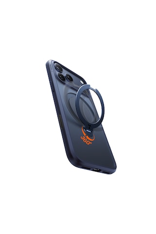 Torras Apple iPhone Uyumlu 17 Pro Max O Stand Spin Serisi Magsafe Kılıf Lacivert