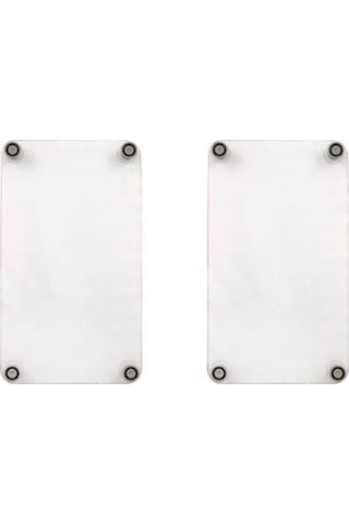 2' Li 30X52 CM Siyah Beyaz Mermer Desenli Cam Kesim Tablası ve Oc