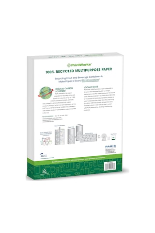 Printworks Yüzde 100 Geri Dönüşümlü Çok Amaçlı Kağıt, 9,1 Kg, 92 Parlak, 8,5 X 11 İnç, 3 Paket 400 Yaprak, T Genel