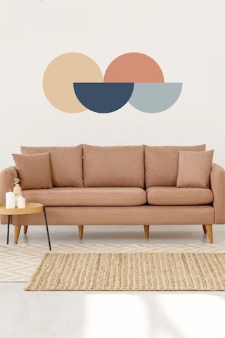 Daire Desenler Duvar Sticker 80x35 Cm Karışık