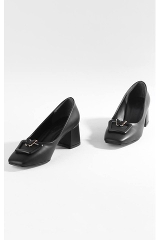 Paris Shoes Paris Siyah Kelebek Detaylı Aksesuarlı Topuklu Ayakkabı W24101-siyah Siyah