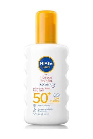 Nıvea Sun Spf50 Hassas Ciltlere Özel Çok Yüksek Güneş Koruyucu Sprey 200ml, Güneş Alerjisine Karşı Etkili,kokusuz Sku: Smg8690010401175 Açık Bej