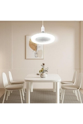 Flybuy Yatak Vantilatörü Uzaktan Tavan Oturma Odası Odası Mutfak Lambası Kumanda Kısılabilir Işık İle İçin Fan E27 E27 Celing Akıllı Cb Beyaz