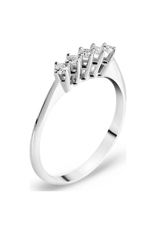 Chavin 0.25 Carat Pırlanta Altın 5 Taş Beştaş Yüzük Dh25