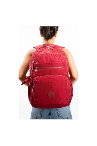 Ultra Hafif Çok Cepli Su Geçirmez Sırt Çantası Unisex Kırmızı Model: 571-1b - Krem