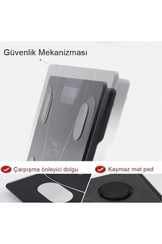 Akıllı Bluetooth Tartı Vücut Analizli Dijital Baskül 180 Kg, Lcd Ekran, Mobil Uyumlu Siyah - Beyaz
