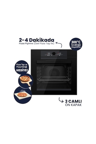 Ferre Pizzart&fryart QEP65CS Ankastre Fırın + Pizza Taşı & Küreği