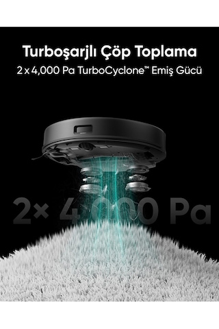 Anker Eufy Clean X8 Pro T2266 Akıllı Robot Süpürge Siyah