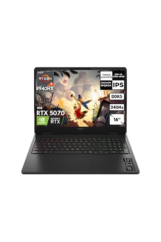 HP Omen 16-AP0032NT CA8E9EAQB3 R9-8940HX 48 GB 1 TB SSD 8 GB RTX5070 16" Free Dos Dizüstü Bilgisayar