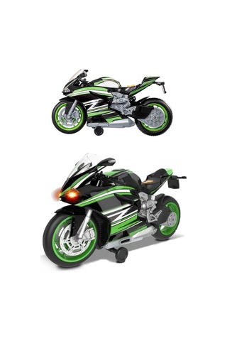 Teamsterz Street Moverz Sesli ve Işıklı Motorsiklet Yeşil