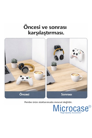 Microcase Ps5 Ve Oyun Kolları İçin Masaya Monte Tutucu Stand Holder 2 Adet Al5442 Siyah
