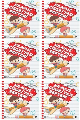 1. Sınıf Yeni Müfredata Uygun Yazı Defteri Orta Boy 6 Adet
