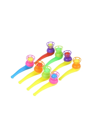 20 Adet Oyuncak Saksafon Popit Pipet Top Üfleme Oyunu Hediyelik Parti Eğlencesi
