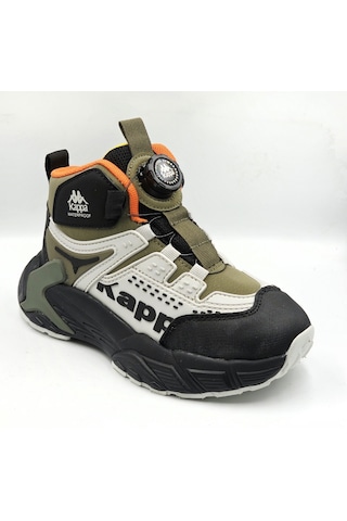 Kappa Kp-4073f Siyah Haki Renk Makara Bağcıklı Outddor Su Geçirmez Erkek Çocuk Spor Bot