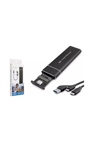 Hadron Hdd Kutu Hdx1768 Type-c Usb 3.1 M2 Pcıe Nvme Alüminyum Sıyah