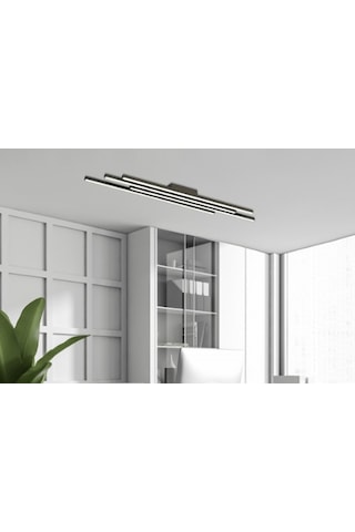 Siyah 4* 100 cm Led Tavan Lambası 3000K Sarı Işık Modern Avize