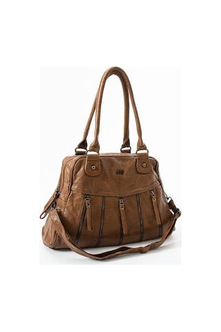 571 Collections Yıkanmış Deri Çok Gözlü Omuz Çantası Taba Model: 571-12l