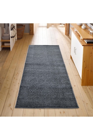 Pandora Yumuşak Peluş Shaggy Gri Çocuk Odası Oturma Odası Salon Mutfak Koridor Halısı Yolluk 1102o Koyu Gri