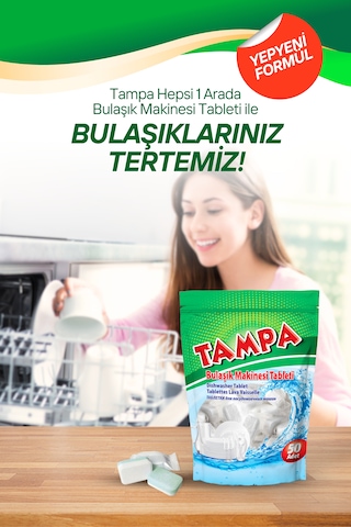 Tampa Bulaşık Makinesi Deterjanı 50 Tablet