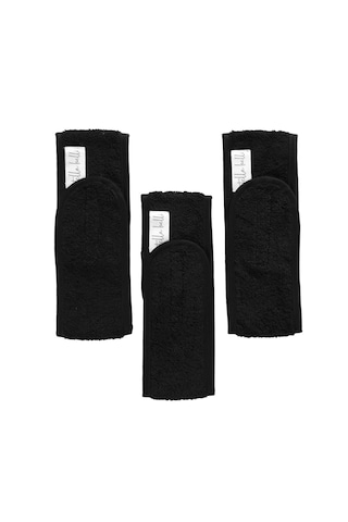 Saç Bandı 3lü Set %100 Pamuk Havlu Makyaj Saç Bandana Siyah