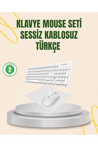 Kablosuz Klavye Ve Mouse Seti - Ergonomik Tasarım, Sessiz Kullanım, Geniş Uyumluluk