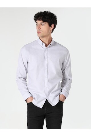 Colin's Slim Fit Taş Erkek Uzun Kol Gömlek CL1048576_Q1.V1_STN