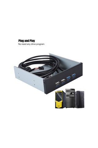 Ximistore9 Optik Sürücü Konsole Paneli Metal Kasa - 2xusb3.0 19pin + 2xusb2.0 9pin Hub, Windows Uyumlu, Plug & Play