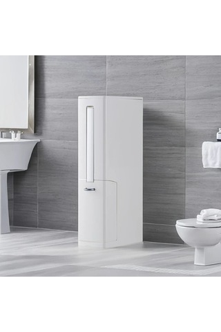 Fastbuy Çöpleri Temizle: Kapaklı Tuvalet Fırçası Çöp Kutusu, Beyaz, Yer Tasarrufu, Anti Sisleme, Pratik, Tuvalet İhtiyaçları Beyaz