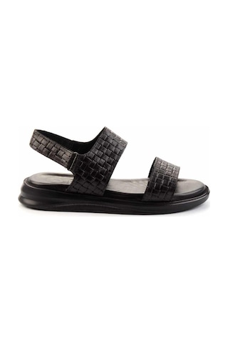 Siyah Leather Erkek Sandalet E05433012603 Siyah