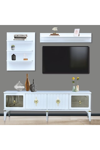 Tuna Duvar Ünitesi - Beyaz Beyaz