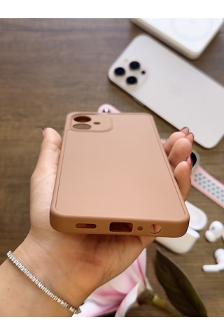 Samsung Galaxy A06 Uyumlu Kamera Korumalı Darbeye Dayanıklı Renk Atmayan Keep Silikon Kılıf Kahverengi