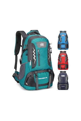 Ranyeek 60 Litre Büyük Kapasiteli Outdoor Sırt Çantası - Erkek Ve Kadın İçin Dayanıklı Seyahat Çantası - Koyu Mavi Koyu Mavi