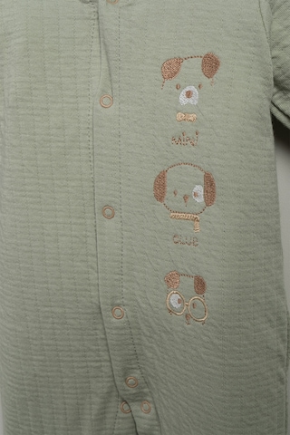 Sevimli Köpekcikler Desenli 10 Parça Kutulu Yenidoğan Hastane Çıkışı Zıbın Seti Yeşil