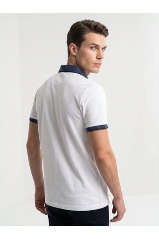 Giyim Dünyası Erkek Polo Yaka Kısa Kol Tshirt Beyaz
