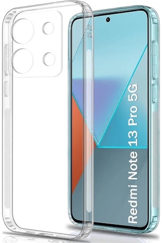 Logis Redmi Note 13 Pro Plus Kılıf Süper Silikon Şeffaf Şeffaf