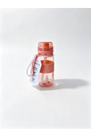 Noki Kids 400 Ml Okul Öncesi Ve İlkokul Tritan Pipetli Su Matarası Sızdırmaz Askılı Turuncu