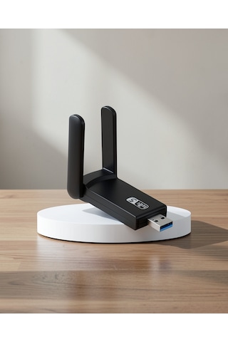 Kablosuz Adaptör Çift Antenli Çift Bant Wifi Usb 3.0 5ghz Ac